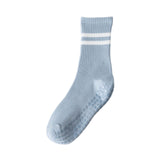 Maxbell Yoga Socks Anti Skid Practical Noise Reduction Soft Crew Socks Pilates Socks Light Blue