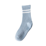 Maxbell Yoga Socks Anti Skid Practical Noise Reduction Soft Crew Socks Pilates Socks Light Blue
