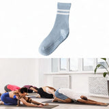 Maxbell Yoga Socks Anti Skid Practical Noise Reduction Soft Crew Socks Pilates Socks Light Blue