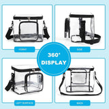 Maxbell Transparent Storage Bag Fashion Shoulder Bag for Work Sports Games Traveling