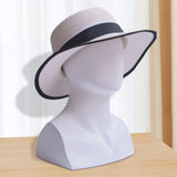 Maxbell Mannequin Head Model Rack Fashion Portable for Eyeglasses Jewellery Headwear White