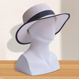 Maxbell Mannequin Head Model Rack Fashion Portable for Eyeglasses Jewellery Headwear White