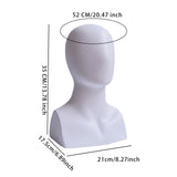 Maxbell Mannequin Head Model Rack Fashion Portable for Eyeglasses Jewellery Headwear White