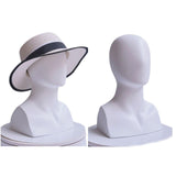 Maxbell Mannequin Head Model Rack Fashion Portable for Eyeglasses Jewellery Headwear White