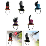 Maxbell Mini Top Hat Headband Dress up Creative for Festivals Halloween Themed Party Red