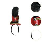Maxbell Mini Top Hat Headband Dress up Creative for Festivals Halloween Themed Party Red