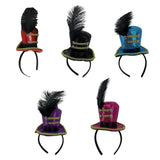 Maxbell Mini Top Hat Headband Dress up Creative for Festivals Halloween Themed Party Red