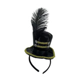 Maxbell Mini Top Hat Headband Dress up Creative for Festivals Halloween Themed Party Black