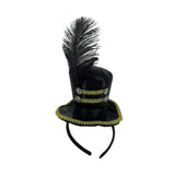 Maxbell Mini Top Hat Headband Dress up Creative for Festivals Halloween Themed Party Black