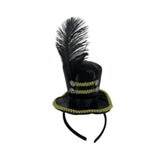 Maxbell Mini Top Hat Headband Dress up Creative for Festivals Halloween Themed Party Black