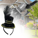 Maxbell Mini Top Hat Headband Dress up Creative for Festivals Halloween Themed Party Black