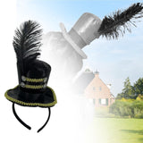 Maxbell Mini Top Hat Headband Dress up Creative for Festivals Halloween Themed Party Black