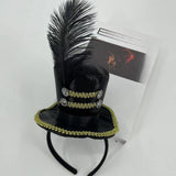 Maxbell Mini Top Hat Headband Dress up Creative for Festivals Halloween Themed Party Black