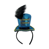 Maxbell Mini Top Hat Headband Dress up Creative for Festivals Halloween Themed Party Blue