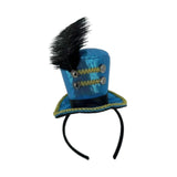 Maxbell Mini Top Hat Headband Dress up Creative for Festivals Halloween Themed Party Blue
