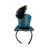 Maxbell Mini Top Hat Headband Dress up Creative for Festivals Halloween Themed Party Blue