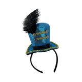 Maxbell Mini Top Hat Headband Dress up Creative for Festivals Halloween Themed Party Blue