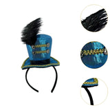 Maxbell Mini Top Hat Headband Dress up Creative for Festivals Halloween Themed Party Blue