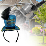 Maxbell Mini Top Hat Headband Dress up Creative for Festivals Halloween Themed Party Blue
