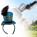 Maxbell Mini Top Hat Headband Dress up Creative for Festivals Halloween Themed Party Blue
