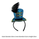Maxbell Mini Top Hat Headband Dress up Creative for Festivals Halloween Themed Party Blue