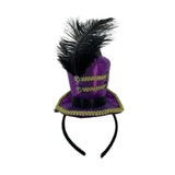 Maxbell Mini Top Hat Headband Dress up Creative for Festivals Halloween Themed Party Purple