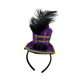 Maxbell Mini Top Hat Headband Dress up Creative for Festivals Halloween Themed Party Purple