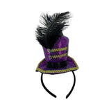 Maxbell Mini Top Hat Headband Dress up Creative for Festivals Halloween Themed Party Purple