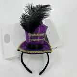 Maxbell Mini Top Hat Headband Dress up Creative for Festivals Halloween Themed Party Purple