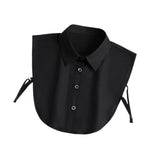 Maxbell Women Black False Collar Decor Blouse Top for Formal Uniforms Blouse Sweater