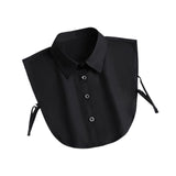 Maxbell Women Black False Collar Decor Blouse Top for Formal Uniforms Blouse Sweater