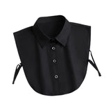 Maxbell Women Black False Collar Decor Blouse Top for Formal Uniforms Blouse Sweater