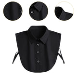 Maxbell Women Black False Collar Decor Blouse Top for Formal Uniforms Blouse Sweater