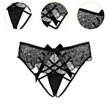 Maxbell Women Panties Cross Strap Bowknot Panties for Party Lingerie Night Nightclub