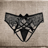 Maxbell Women Panties Cross Strap Bowknot Panties for Party Lingerie Night Nightclub