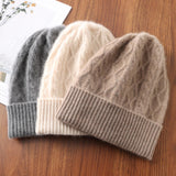 Maxbell Knit Beanie for Autumn Winter Stretch Ear Protection Wool Beanie