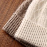 Maxbell Knit Beanie for Autumn Winter Stretch Ear Protection Wool Beanie