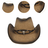 Maxbell Western Cowboy Hat Casual Fashion Big Brim Sun Hat for Hiking Autumn Fishing