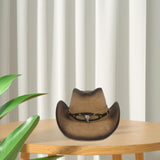 Maxbell Western Cowboy Hat Casual Fashion Big Brim Sun Hat for Hiking Autumn Fishing