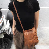 Maxbell Womens Fringe Crossbody Bag Lightweight Casual Fashion Hobo Bag with Tassels