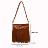 Maxbell Womens Fringe Crossbody Bag Lightweight Casual Fashion Hobo Bag with Tassels