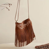 Maxbell Womens Fringe Crossbody Bag Lightweight Casual Fashion Hobo Bag with Tassels