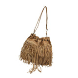 Maxbell Womens Shoulder Bag Large Women Fringe Hobo Bag for Holiday Travel Commuting Khaki