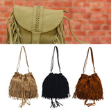 Maxbell Womens Shoulder Bag Large Women Fringe Hobo Bag for Holiday Travel Commuting Khaki