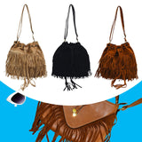 Maxbell Womens Shoulder Bag Large Women Fringe Hobo Bag for Holiday Travel Commuting Khaki