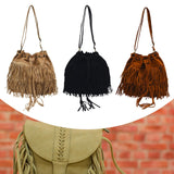 Maxbell Womens Shoulder Bag Large Women Fringe Hobo Bag for Holiday Travel Commuting Khaki