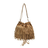 Maxbell Womens Shoulder Bag Large Women Fringe Hobo Bag for Holiday Travel Commuting Khaki