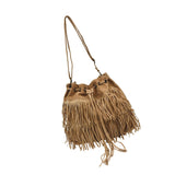 Maxbell Womens Shoulder Bag Large Women Fringe Hobo Bag for Holiday Travel Commuting Khaki