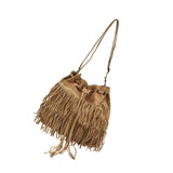 Maxbell Womens Shoulder Bag Large Women Fringe Hobo Bag for Holiday Travel Commuting Khaki