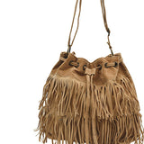 Maxbell Womens Shoulder Bag Large Women Fringe Hobo Bag for Holiday Travel Commuting Khaki